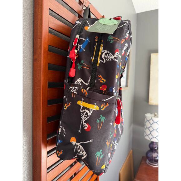 STATE Double Pocket Kane Kids Large Skeleton Skate Backpack Travel Bag | NWT
